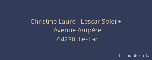 Christine Laure - Lescar Soleil+