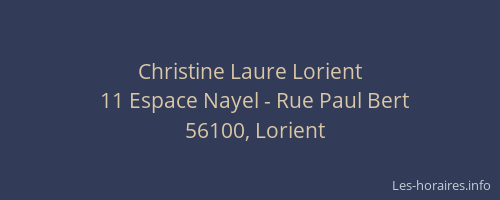 Christine Laure Lorient