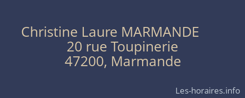 Christine Laure MARMANDE        
