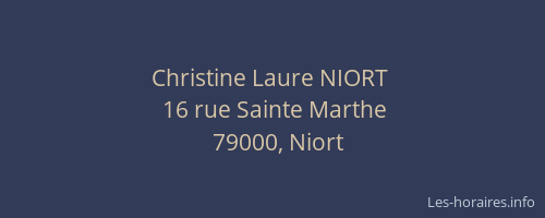 Christine Laure NIORT 