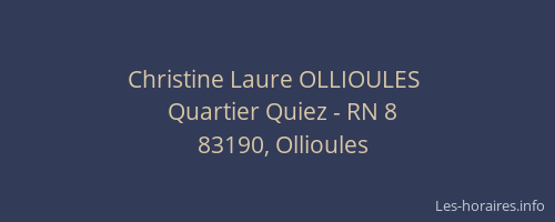 Christine Laure OLLIOULES 