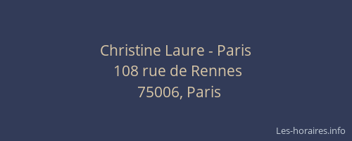 Christine Laure - Paris