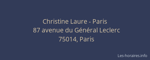 Christine Laure - Paris