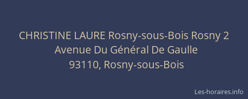CHRISTINE LAURE Rosny-sous-Bois Rosny 2