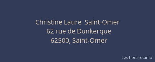 Christine Laure  Saint-Omer