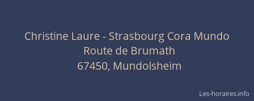 Christine Laure - Strasbourg Cora Mundo