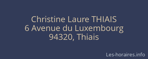 Christine Laure THIAIS 