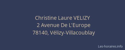 Christine Laure VELIZY