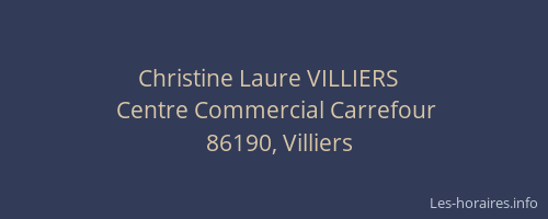 Christine Laure VILLIERS &nbsp;