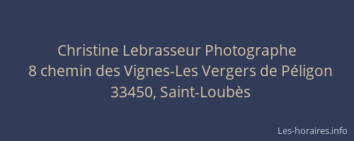 Christine Lebrasseur Photographe