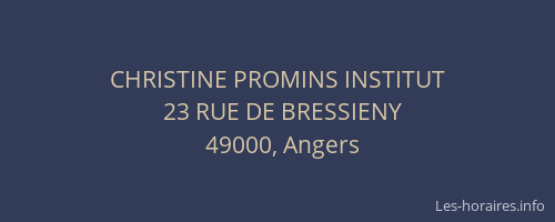 CHRISTINE PROMINS INSTITUT