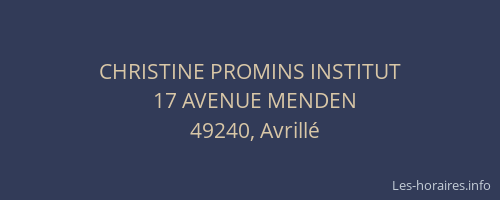 CHRISTINE PROMINS INSTITUT