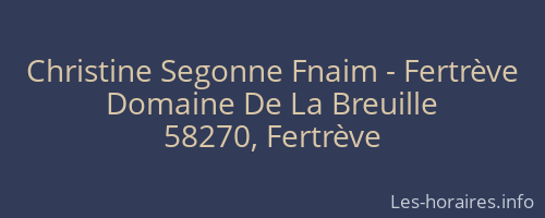 Christine Segonne Fnaim - Fertrève
