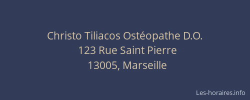 Christo Tiliacos Ostéopathe D.O.