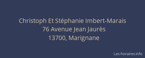 Christoph Et Stéphanie Imbert-Marais