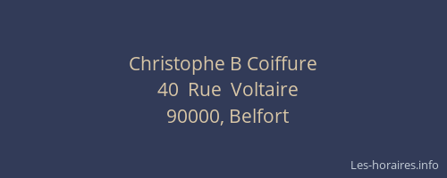 Christophe B Coiffure