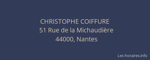 CHRISTOPHE COIFFURE