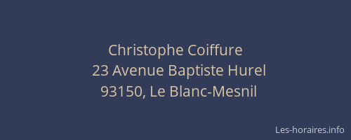 Christophe Coiffure