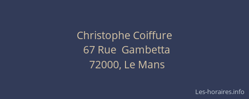Christophe Coiffure
