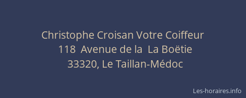 Christophe Croisan Votre Coiffeur