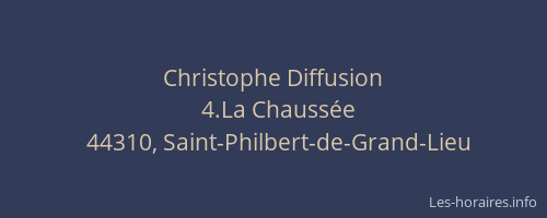 Christophe Diffusion