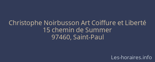 Christophe Noirbusson Art Coiffure et Liberté