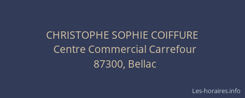 CHRISTOPHE SOPHIE COIFFURE