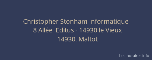 Christopher Stonham Informatique