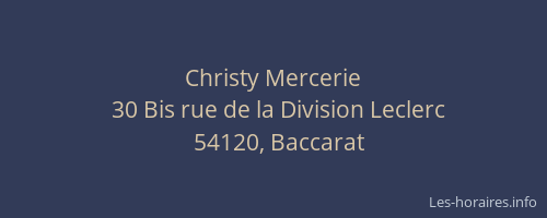 Christy Mercerie