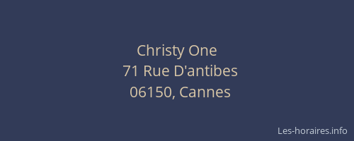 Christy One