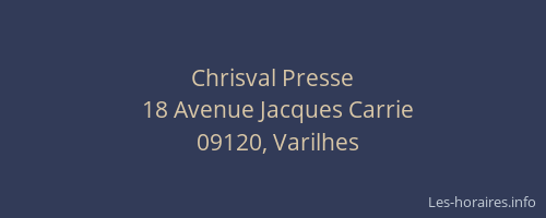 Chrisval Presse