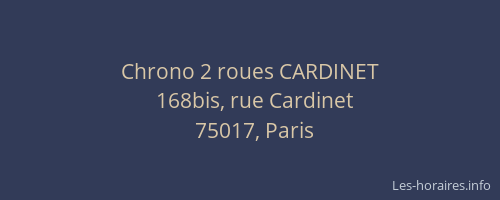 Chrono 2 roues CARDINET