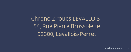 Chrono 2 roues LEVALLOIS