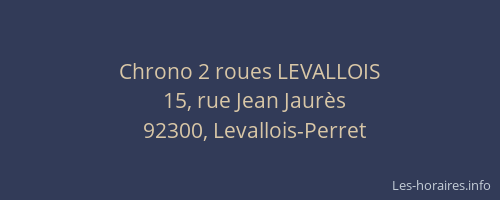 Chrono 2 roues LEVALLOIS
