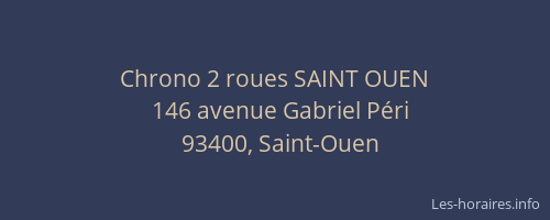 Chrono 2 roues SAINT OUEN