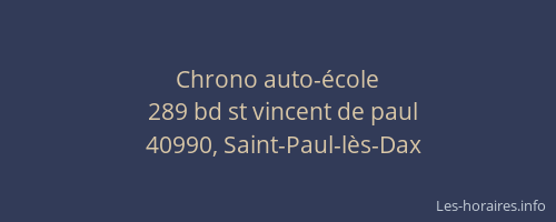 Chrono auto-&eacute;cole