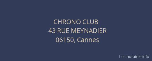 CHRONO CLUB