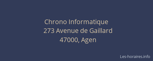 Chrono Informatique