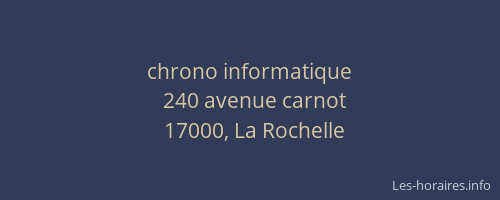chrono informatique