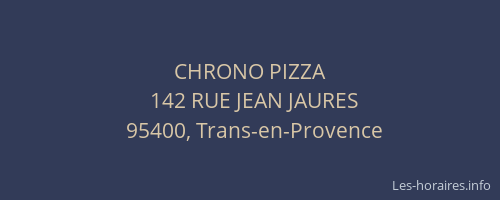 CHRONO PIZZA