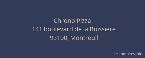 Chrono Pizza
