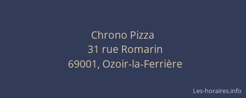 Chrono Pizza