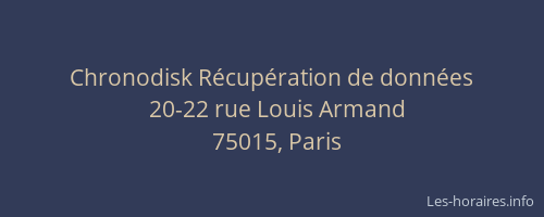 Chronodisk Récupération de données