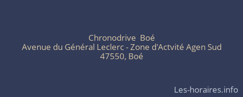 Chronodrive  Boé