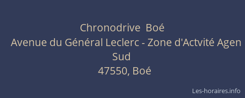 Chronodrive  Bo&eacute;