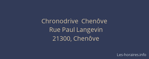 Chronodrive  Chen&ocirc;ve