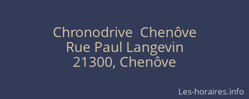 Chronodrive  Chenôve