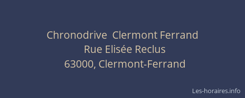 Chronodrive  Clermont Ferrand