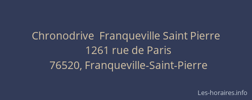 Chronodrive  Franqueville Saint Pierre