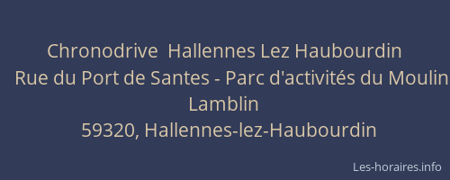 Chronodrive  Hallennes Lez Haubourdin